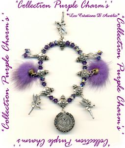 Bracelet *Purple Charms* - Mauve